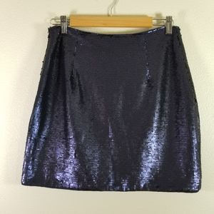 Banana Republic navy blue sequin skirt